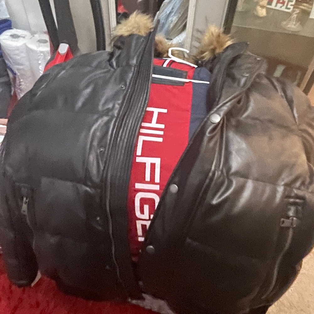 2 Tommy Hilfiger leather Jackets X-Large and Small